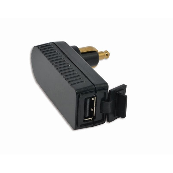 Touratech 01-030-0165-0 Haakse USB-oplader voor DIN-motorfietsaansluiting 12v aansluiting