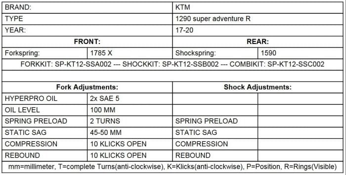 Touratech 01-371-5848-0 Touratech progressieve voorvork en achterschokdemper veren voor KTM 1290 -2020 Vering en schokdempers