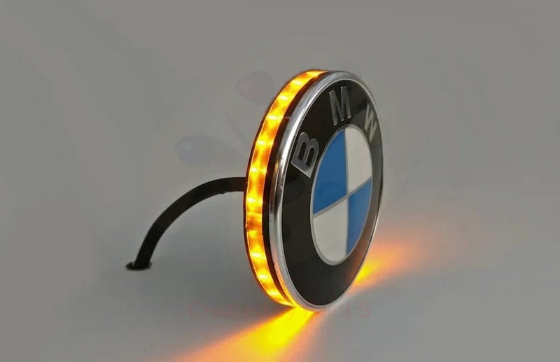 Blue Rider 74mmknipperlicht BMW embleem Led zijknipperlichten set 74mm met of zonder dagrijverlichting Embleem knipperlichten