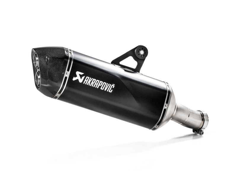 AKRAPOVIC zwarte slip-on uitlaatdemper voor de BMW R1250GS en Adventure