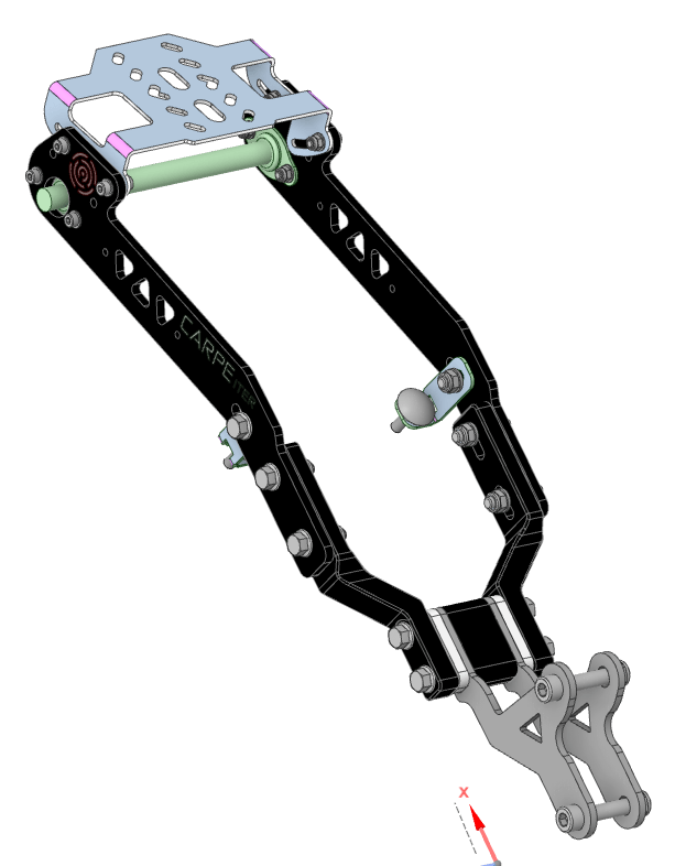 Carpe Iter CIT700F Carpe Iter GPS steun van staal voor de Yamaha Tenere 700 met TFT Navigatie steunen Carpe Iter GPS steun van staal voor de Yamaha Tenere 700 met TFT