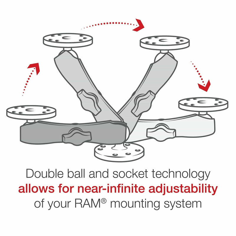 RAM RAM-B-201-C Ram mount 15cm verlegstuk RAM-B-201-C Navigatie steunen