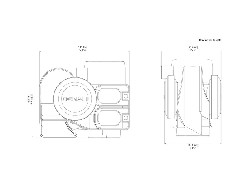 Denali TT-SB.10000.K Denali Soundbomb kit met universele kabelboom Claxon